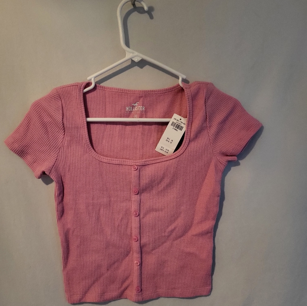 Extra small pink Hollister mini top new with tag
